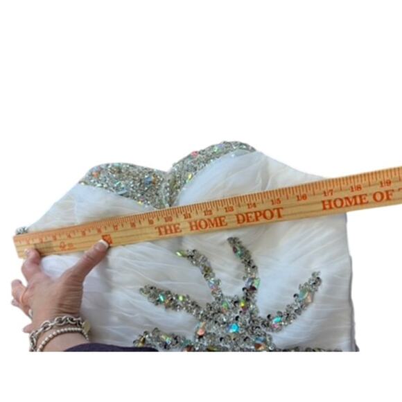 "NO TAG" Tutu Mini Bedazzled Dress SZ S? Y2kHoco Fairycore Loose Beads See Image - Picture 7 of 15